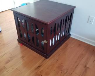 Dog crate end table