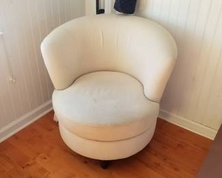 White upholstered chair - two available
