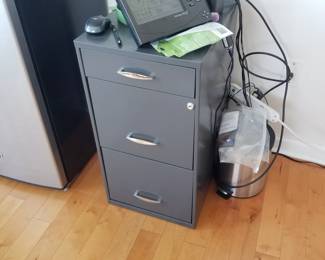 Locking three drawer file cabinet