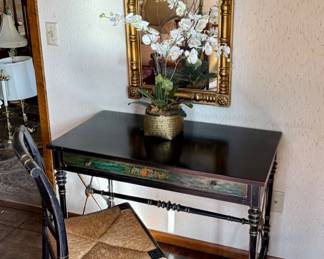 Vintage Desk with Hand Painted Detailing 