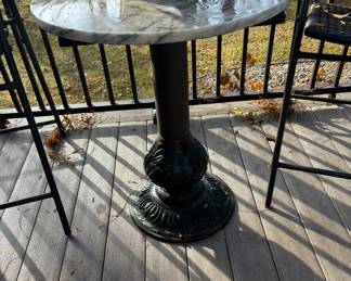 Marble Topped High Top Table