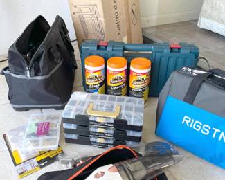 new bag of tools, new in box planter, refrigerated car bag, car vac, etc