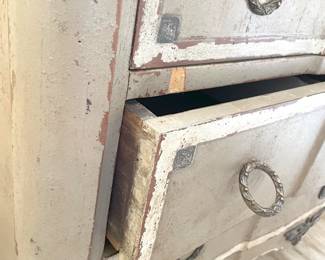 painted dresser detail