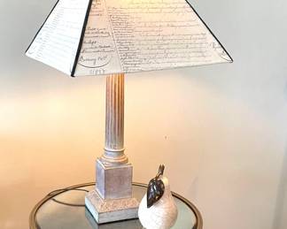 smoked brass sidetable with mirror top 