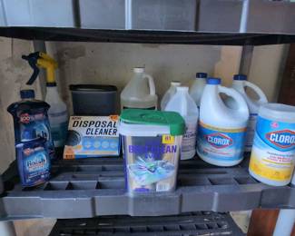 Assorted Household Cleaning Supplies 