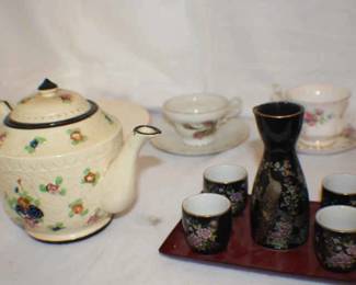 Japanese Sake set with an assortment of China 