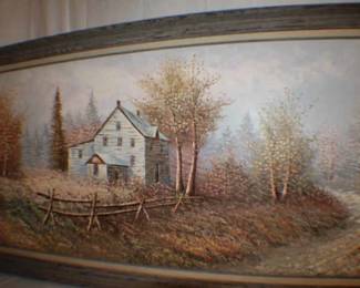 Painting with Four Framed Prints