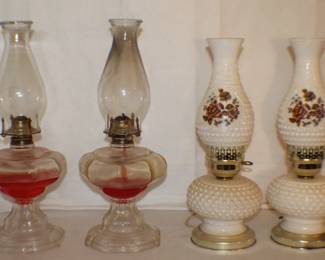 Vintage Oil Electric Lamps 2 Sets