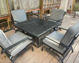 Patio Furniture With Fireplace In Table
