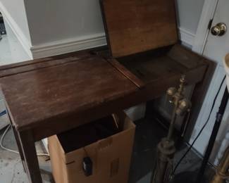 Antique school desks