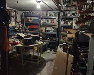 Huge tool room in basement 