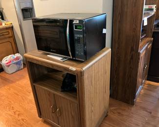 Microwave and cart
