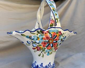 Andrea by Sadek hand painted ceramic planter.