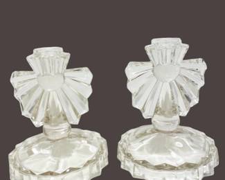 art deco candle holders