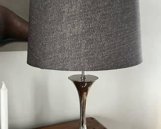 More cute lamps - this one a beautiful chrome and stunning shape (we have two available!)