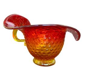 Kanawha amberina jack in the pulpit hobnail glass