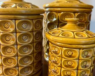 1970s daisy canisters - must have for the retro home.