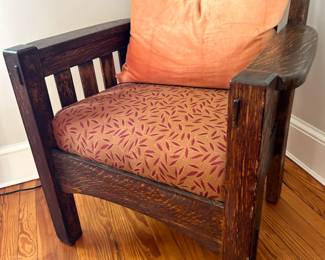 Stickley era solid Tiger wood chair - bench available as well!