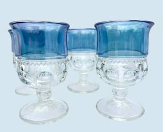 Kings Crown cordial glasses - so cute