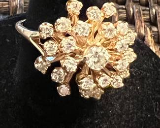14k almost 1 carat TW diamond ring size 7 includes appraisal