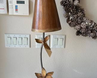 gilt Iron lamp by New Orleans Artist Elaine Gleason