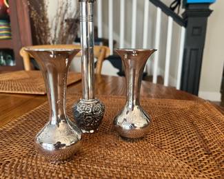 Silver Plate Bud Vases
