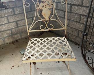 Small child's metal chair