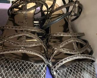 Sz 8.5 Stuart Weitzman Pewter Sandals
