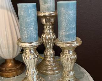 Mercury Glass  Candle Holders