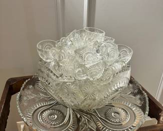 Crystal Punch Bowl Set