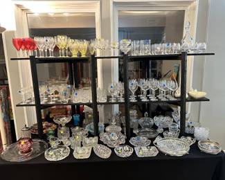 Crystal, Colored Glass, Glassware, Etc.