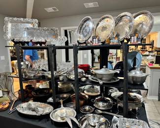 Silverplate, Arther Court, Wood Salad Bowl Set, Serving Sets, etc.