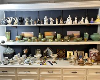 Frankoma pottery, Lady Figurines, China, etc.