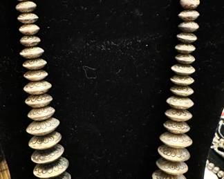 Native American Sterling Silver Bead Neclace