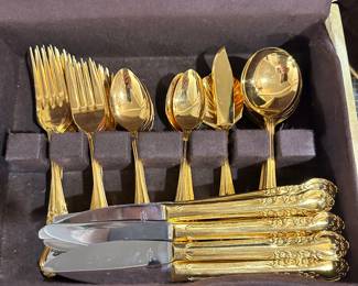 Elizabethan Gold tone Flatware
