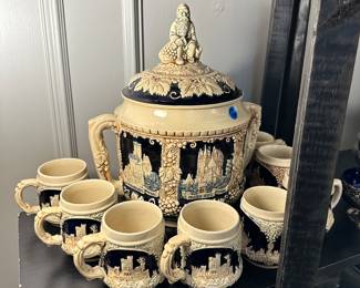 German Wekara Punch Bowl Set