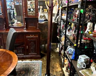 Late 1800's - Early 1900's Solid Mahogany Coat/Hat Rack