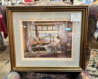 "READING BY THE WINDOW, HASTINGS" by Charles James Lewis 