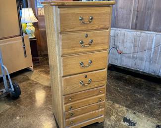 6-Drawer Oak Sweater or Lingerie Chest, H-55" x W-18" x  L-24"