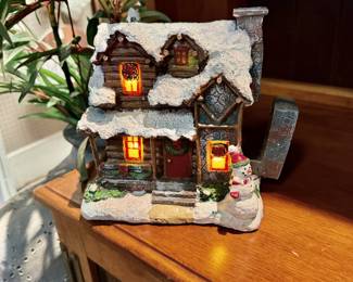 Electric Cottage with Chimney Insence Burner - Smoke comes out of the chimney