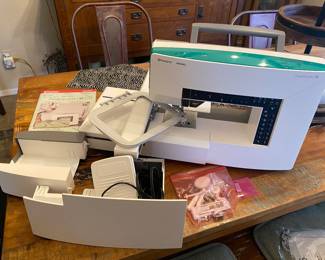 New, used once, Viking Husquvarna Embroidery sewing machine.  Have a Brother and Singer Patchwork and just don't have time to figure out how to embroidery.