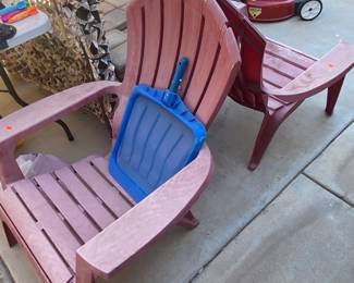 Old beat weathered Adirondack chairs...