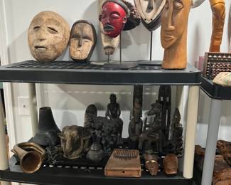 Antique African Masks and Carved Statuary, Milk Vessel
