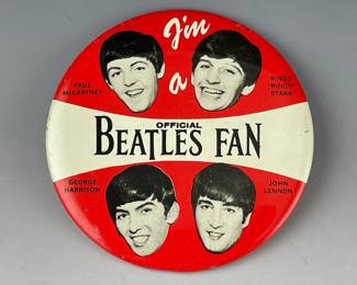 1964 Im a Official Beatles Fan Pinback