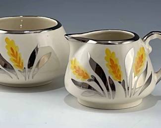Vintage Sandland Ware Cream Sugar Set Lancaster Hanley Staffordshire England