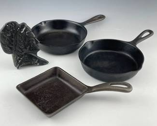 Vintage Griswold Cast Iron Square Egg Skillet 53 And Others