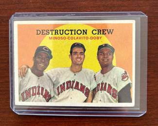 1959 Topps Baseball Card Destruction Crew  Minoso, Colavito, Doby