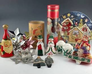 Christmas Group Of Collectible Items, Mostly Vintage