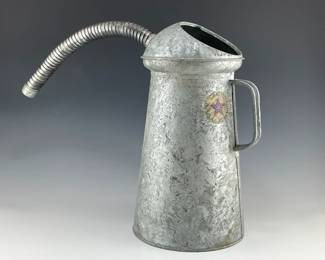 Vintage Galvanized Steel Oil Can