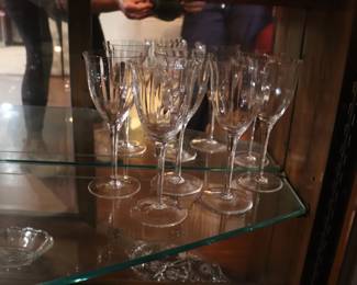 Champange Flutes & Wine Glass  Laurin Gold
by Gorham Crystal